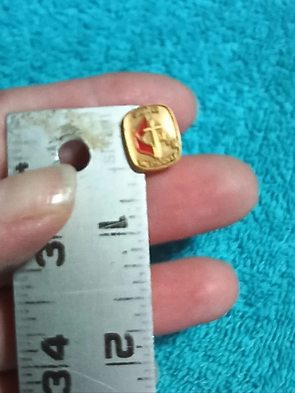 Red and Gold Lapel Pin - Men's Accessory